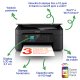 Epson WorkForce WF-2910DWF stampante multifunzione A4 getto d'inchiostro (stampa, scansione, copia) Display LCD 3.7cm, WiFi Direct, AirPrint, 3 mesi inchiostro incluso con ReadyPrint 3