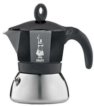 Bialetti Moka Induktion 0,28 L Nero, Argento