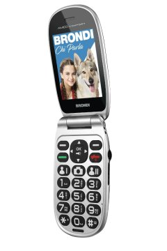 Brondi Amico Comfort 7,11 cm (2.8") Nero, Argento Telefono per anziani