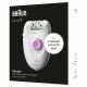 Braun Silk-épil 1 1-000, Epilatore Elettrico Donna Con Cavo, Pelle Liscia Per Settimane, Bianco/Rosa 5