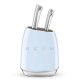 Smeg Ceppo con coltelli 50's Style - Azzurro LUCIDO - KBSF02PB 2