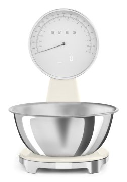 Smeg KSF01CRWW bilancia da cucina Cromo, Crema Superficie piana Bilancia da cucina elettronica