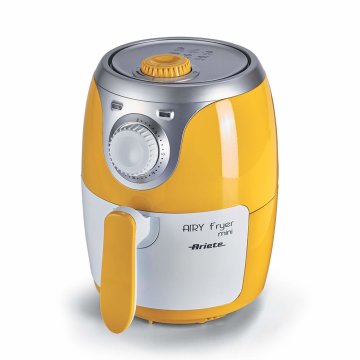 Ariete 4615 Airy Fryer Mini - Friggitrice ad Aria - Frigge senza olio e grassi - Temperatura max 200° - 1000 Watt - 2 Litri - Giallo