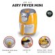 Ariete 4615 Airy Fryer Mini - Friggitrice ad Aria - Frigge senza olio e grassi - Temperatura max 200° - 1000 Watt - 2 Litri - Giallo 3