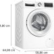 Bosch Serie 4 WNA144V9GB lavasciuga Libera installazione Caricamento frontale Bianco E 7