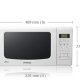 Samsung ME733K forno a microonde 20 L 800 W Bianco 3