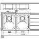 Whirlpool AM 1150 IX lavello Lavello montato su piano Rettangolare Acciaio inossidabile 3