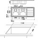 Whirlpool AM 1150 IX/LH Lavello montato su piano Rettangolare Acciaio inossidabile 3