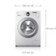 Samsung WF8614AFV lavatrice Caricamento frontale 6 kg 1400 Giri/min Bianco 3