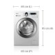 Samsung WF9904RWE lavatrice Caricamento frontale 9 kg 1400 Giri/min Cromo, Bianco 9