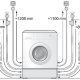 Siemens WDI1441EU lavasciuga Da incasso Caricamento frontale Bianco 4