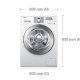 Samsung WF0714Y7E lavatrice Caricamento frontale 7 kg 1400 Giri/min Cromo, Acciaio inossidabile 3