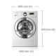 Samsung WF1804 lavatrice Caricamento frontale 8 kg 1400 Giri/min Cromo, Bianco 3