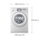 Samsung WF0816Z8W/XEN lavatrice Caricamento frontale 8 kg 1600 Giri/min Argento, Bianco 3