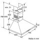 Siemens LC74WA521 cappa aspirante Cappa aspirante a parete Acciaio inossidabile 400 m³/h 3