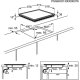 Electrolux EHF6232XOK piano cottura Nero Da incasso Piano cottura a induzione 3 Fornello(i) 4