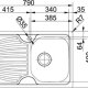 Franke ONX 611 Lavello montato su piano Rettangolare Acciaio inossidabile 3