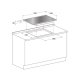 Hotpoint DD 752 P/HA(MR) piano cottura Nero, Specchio Da incasso Gas 5 Fornello(i) 3