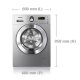 Samsung WF1704WPU lavatrice Caricamento frontale 7 kg 1400 Giri/min Argento 3