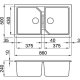 Elleci Tekno 450 Lavello montato su piano Rettangolare Metaltek 3