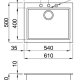 Elleci Quadra 110 Lavello sottopiano Rettangolare Metaltek 3