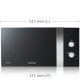 Samsung ME102V forno a microonde 28 L 1000 W Argento 4