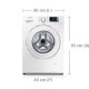 Samsung WF60F4E5W2W lavatrice Caricamento frontale 6 kg 1200 Giri/min Bianco 7