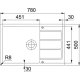 Franke SID 611-78/45 Lavello montato su piano Rettangolare Tectonite 3