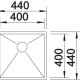 BLANCO Zerox 400-IF Lavello sottopiano Quadrato Acciaio inox 3