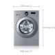 Samsung WF8802LPS lavatrice Caricamento frontale 8 kg 1200 Giri/min Acciaio inossidabile 3