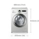 Samsung WF9902LWE lavatrice Caricamento frontale 9 kg 1200 Giri/min Cromo, Bianco 9