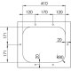 CM cinzia 34.2 x 41 R80 Lavello sottopiano Rettangolare Acciaio inox 4