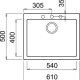 Elleci Quadra 110 G43 Lavello montato su piano Rettangolare Granitek 3