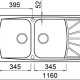 Elleci Living 500 Lavello montato su piano Rettangolare Metaltek 3