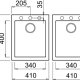 Elleci Quadra 200 Lavello sottopiano Rettangolare Keratek plus 3