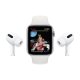 Apple Watch SE GPS, 40mm in alluminio argento con cinturino Sport Bianco 10