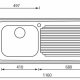 CM Aurora 116 x 50 1V Lavello ad incasso Rettangolare Acciaio inox 3