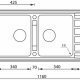 CM brando 116 x 50 2V Lavello ad incasso Rettangolare Acciaio inox 3