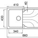 Elleci Ego 400 Lavello montato su piano Rettangolare Metaltek 3