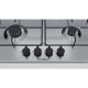 Bosch Serie 4 PGH6B5B80 piano cottura Nero, Acciaio inox Da incasso Gas 4 Fornello(i) 4