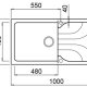 Elleci Ego 480 Lavello montato su piano Rettangolare Keratek plus 3