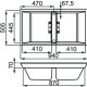 Elleci Dogma 100 Lavello montato su piano Rettangolare Keratek plus 3