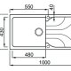 Elleci Ego 480 Lavello montato su piano Rettangolare Granitek 3