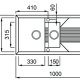 Elleci Tekno 475 Lavello montato su piano Rettangolare Granitek 3