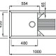 Elleci Tekno 480 Lavello montato su piano Rettangolare Granitek 3