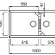 Elleci Tekno 490 Lavello montato su piano Rettangolare Granitek 3