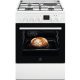 Electrolux LKM624011W Cucina Elettrico Gas Nero, Bianco A 5