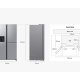 Samsung RH69B8031S9/EU frigorifero side-by-side Libera installazione E Argento 12