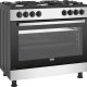 Beko GM15122DXB Cucina Elettrico Gas Nero, Acciaio inossidabile A 3