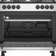 Beko GM15122DXB Cucina Elettrico Gas Nero, Acciaio inossidabile A 5